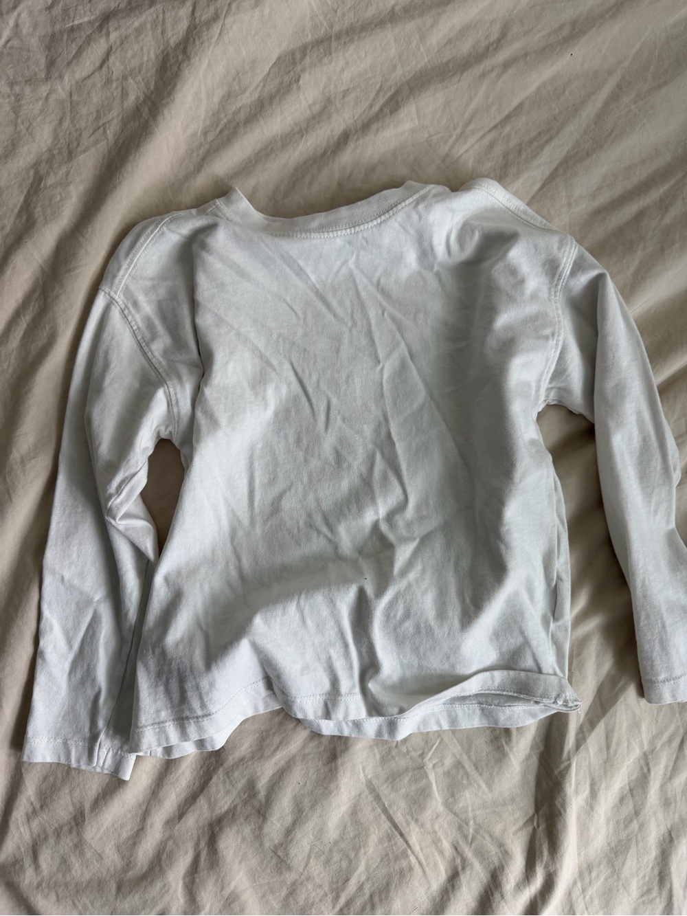 Zara White Long-Sleeve Kids Tee